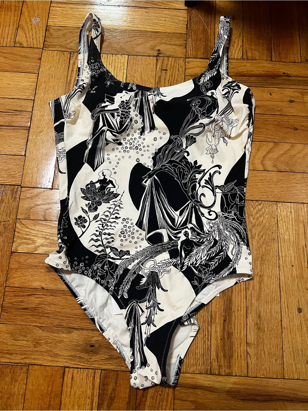 Tory Burch Black & White One-Piece Swimsuit